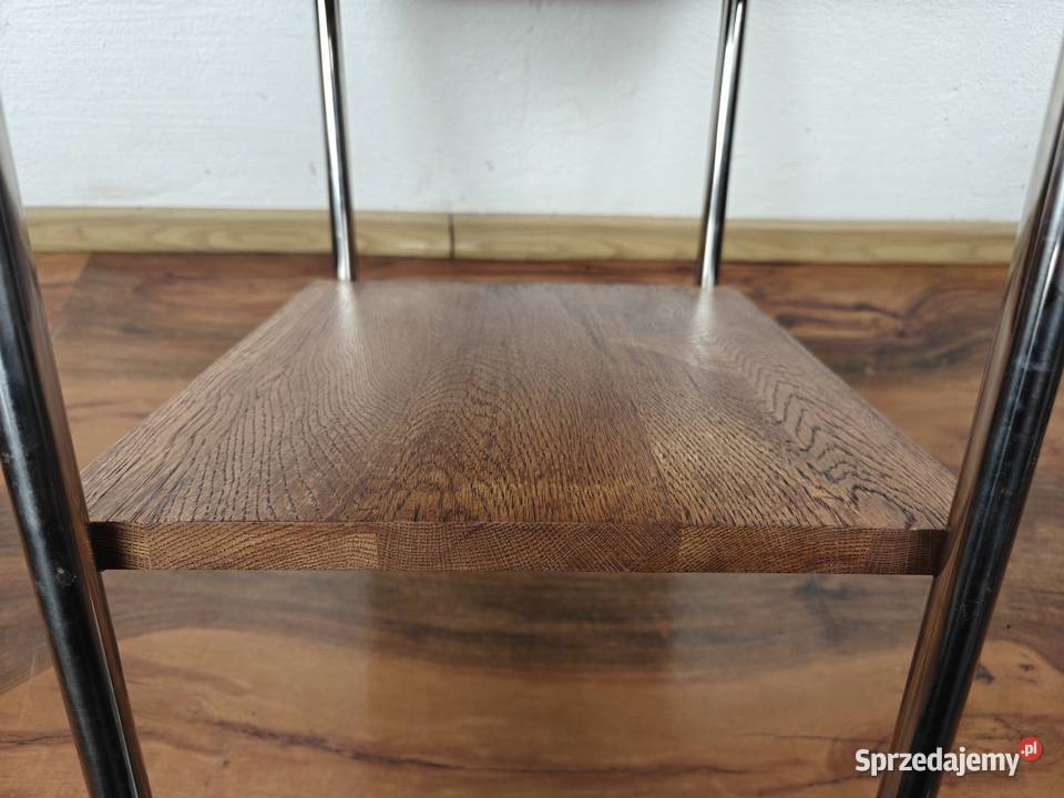 Szafka nocna lity dąb chrom brąz Bauhaus Art Warszawa