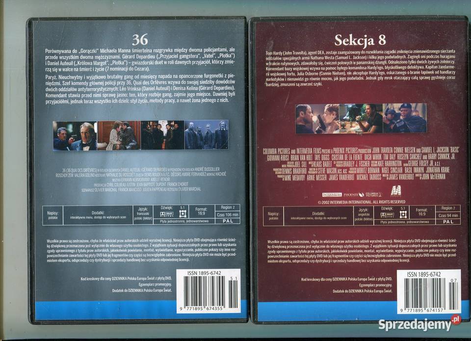 36 Sekcja 8 2 Filmy DVD Szczecin