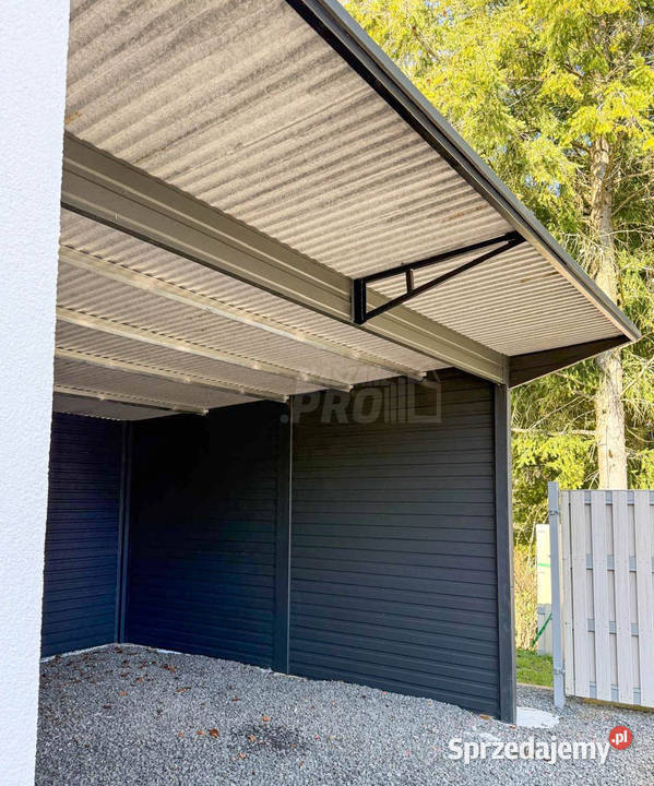 Carport Wiata samochodowa CarPort 45 m antractyt Żnin