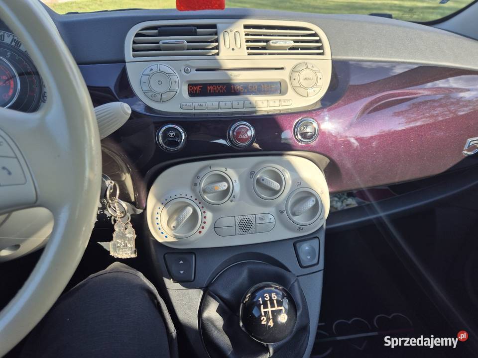 Fiat 500 Śliwkowy manualna mazowieckie Szydłowiec