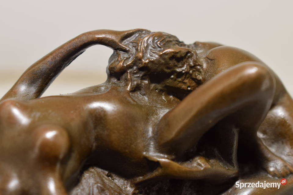 Dwie Kobiety Lesbijki Sensualny Akt z Brązu Antyki Kraków