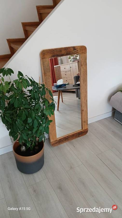 Duże lustro w drewnianej ramie Wałbrzych sprzedam