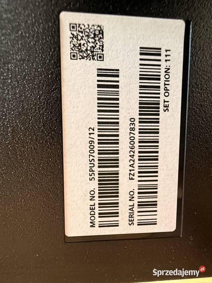 Sprzedam telewizor Philips 55PUS700912 55 4K Mińsk Mazowiecki