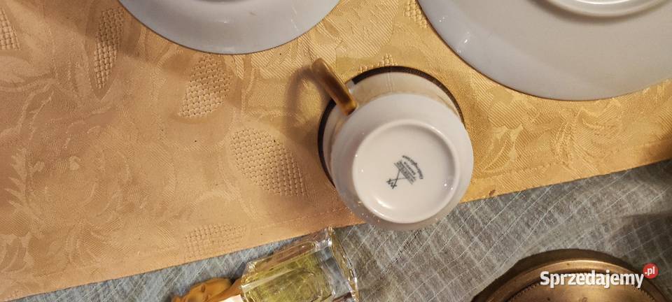 Duży zestaw śniadaniowy porcelana Bavaria kobalt Wrocław