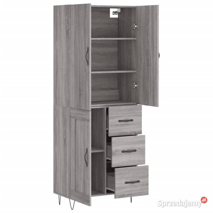 Witrynka szary dąb sonoma 695x34x180 materiał