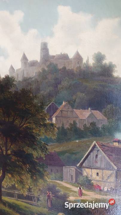 Julius SCHONROCK 1835 1878 obraz Zamek na wielkopolskie Poznań