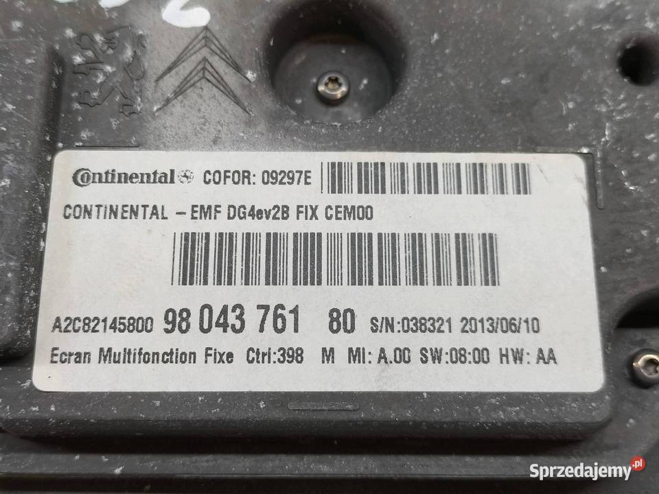 WYŚWIETLACZ 9804376180 Citroen DS5 I 2011 sprzedam