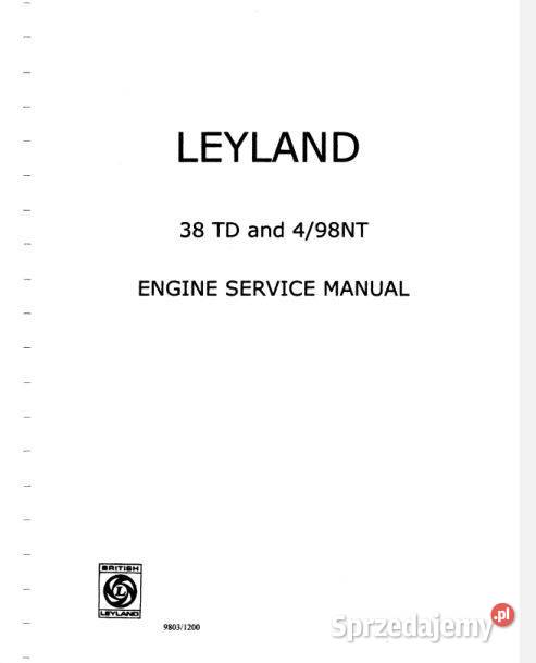 Leyland 38TD 498NT silnik instrukcja napraw Kielce sprzedam
