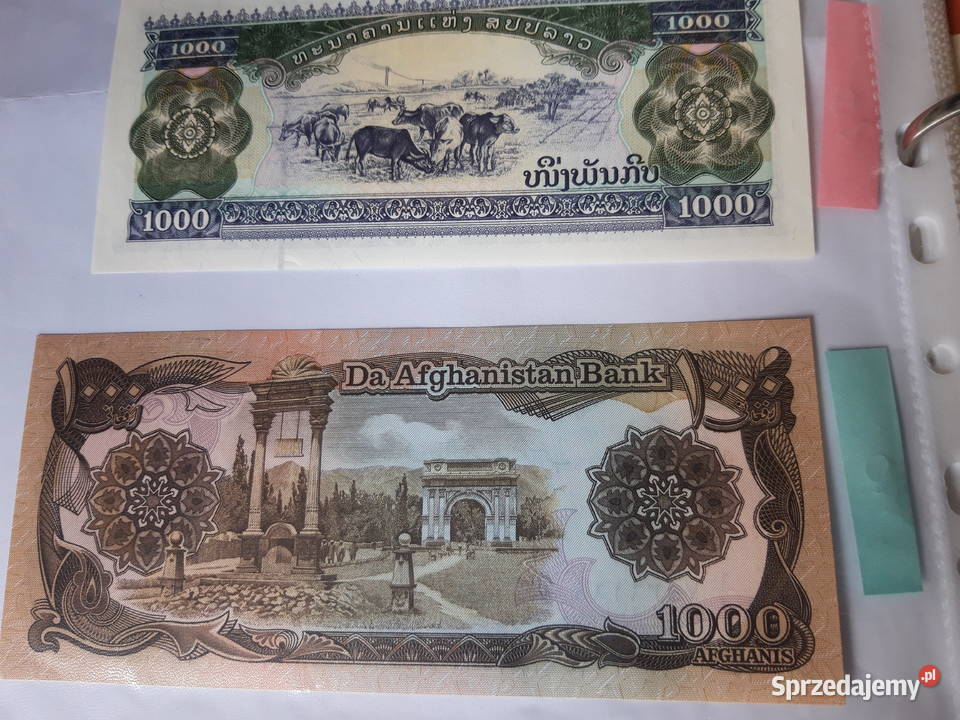 Banknot kolekcjonerski Afganistan Laos Chiny Ruda Śląska