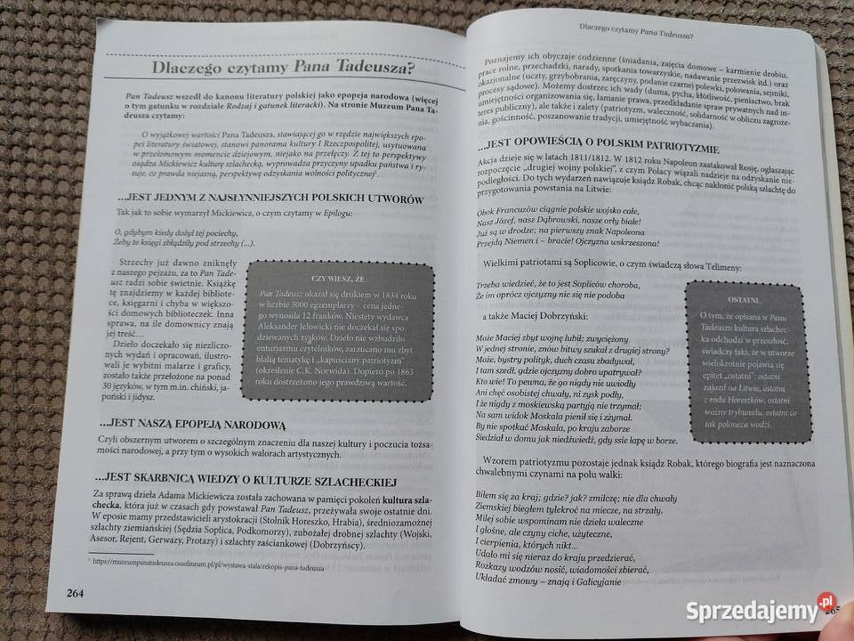 lektura z opracowaniem Pan Tadeusz Adam miękka Proza i poezja małopolskie Kraków