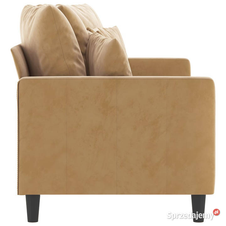 Sofa 2osobowa brązowa 140 tapicerowana aksamitem Warszawa sprzedam