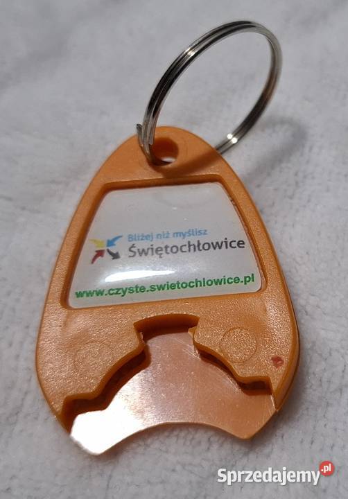 Breloczek pomarańczowy funkcyjny na żeton na Czeladź