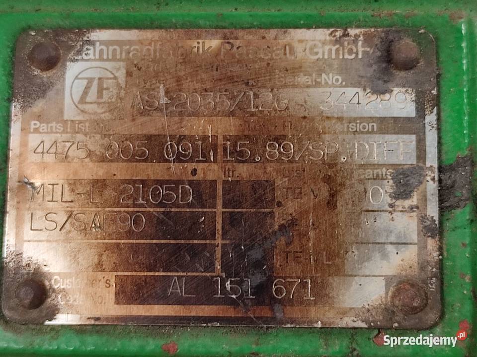 Most napędowy AL 151 671 ZF John Deere 6310 6510 Pozostałe Części maszyn i innych pojazdów Wilkowo