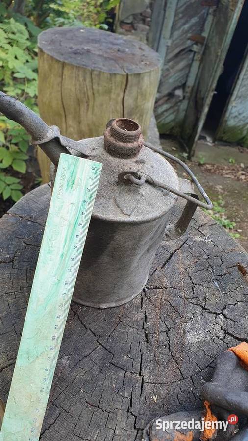 Olejarka duża bańka kanka oliwiarka stara mazowieckie