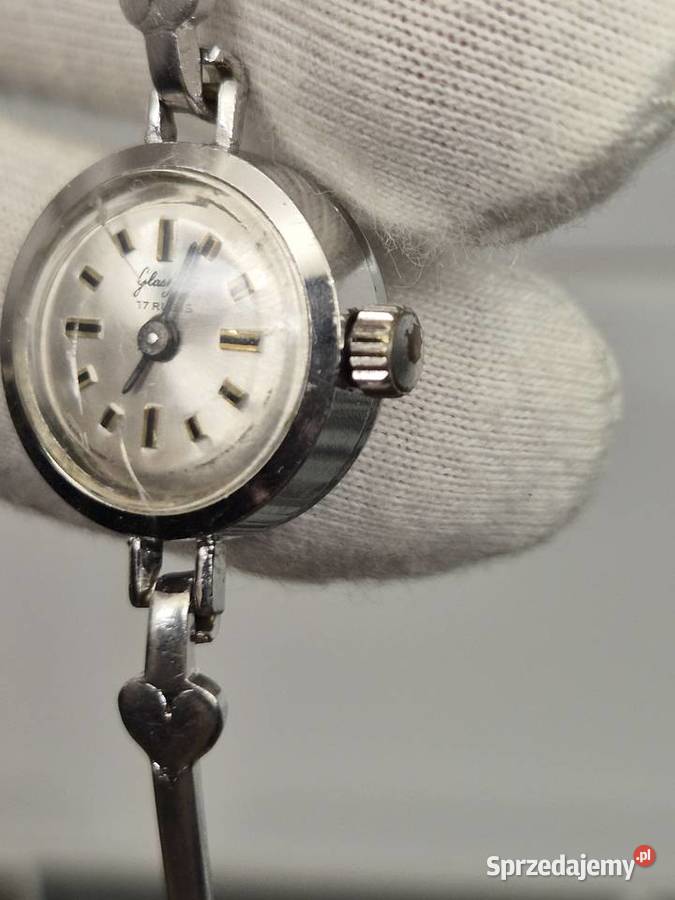 Damski biżuteryjny zegarek mechaniczny Glashutte śląskie Chorzów sprzedam