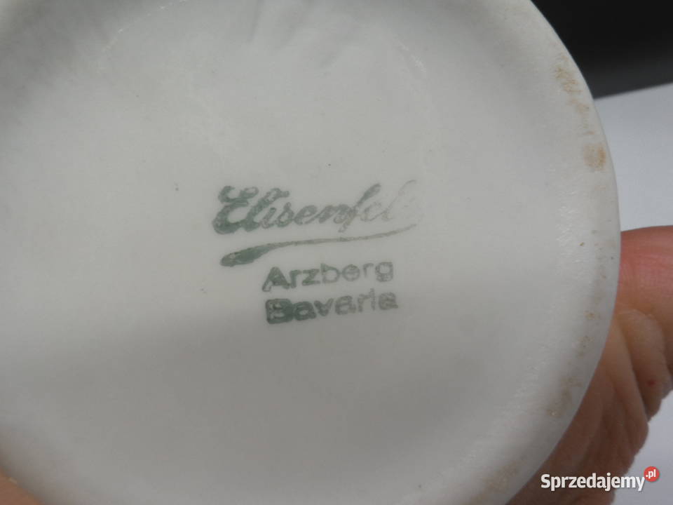 Kolekcjonerski Wazon Pamiątkowy Bad Brckenau Porcelana i szkło Raszków