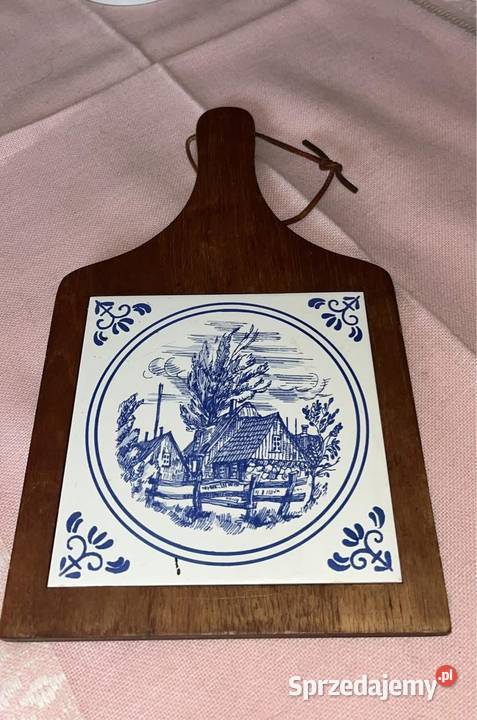 Deska drewniana Kafelek ceramiczny Holenderski z pomorskie Gdańsk