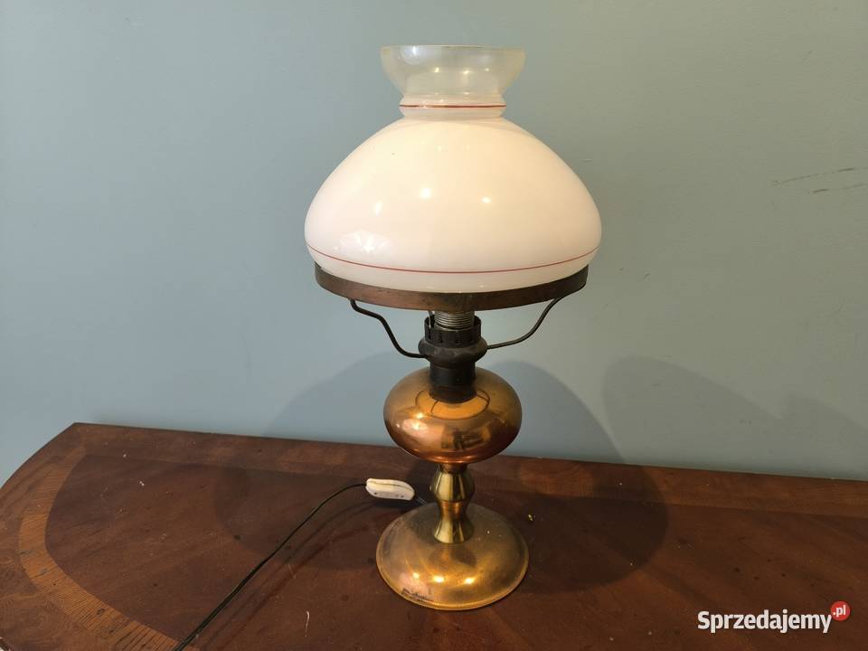 Piękna unikalna mosiężna lampa Łódź