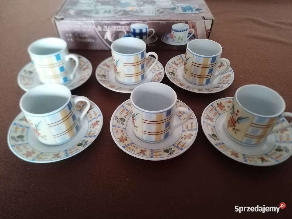 Filiżanki ze spodkami 12Zestaw Bavarian Łódź