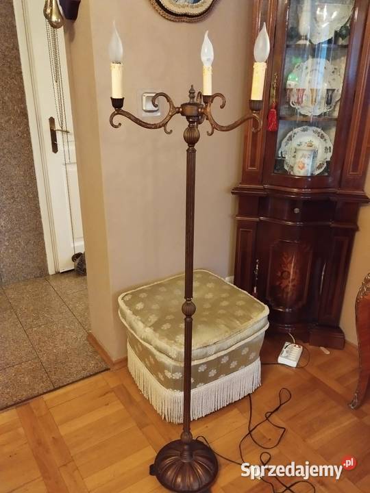 stara lampa podłogowa 3 ramiona kandelabr Gorzów Wielkopolski