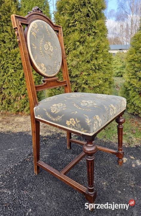 Komplet 6 pięknych orzechowych krzeseł 9288 Szczecin