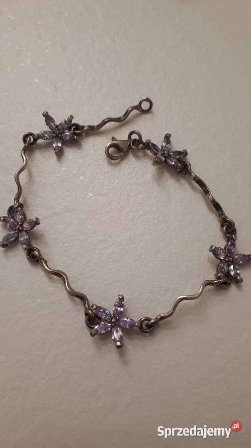 Bransoleta srebrna kwiatuszki Radom