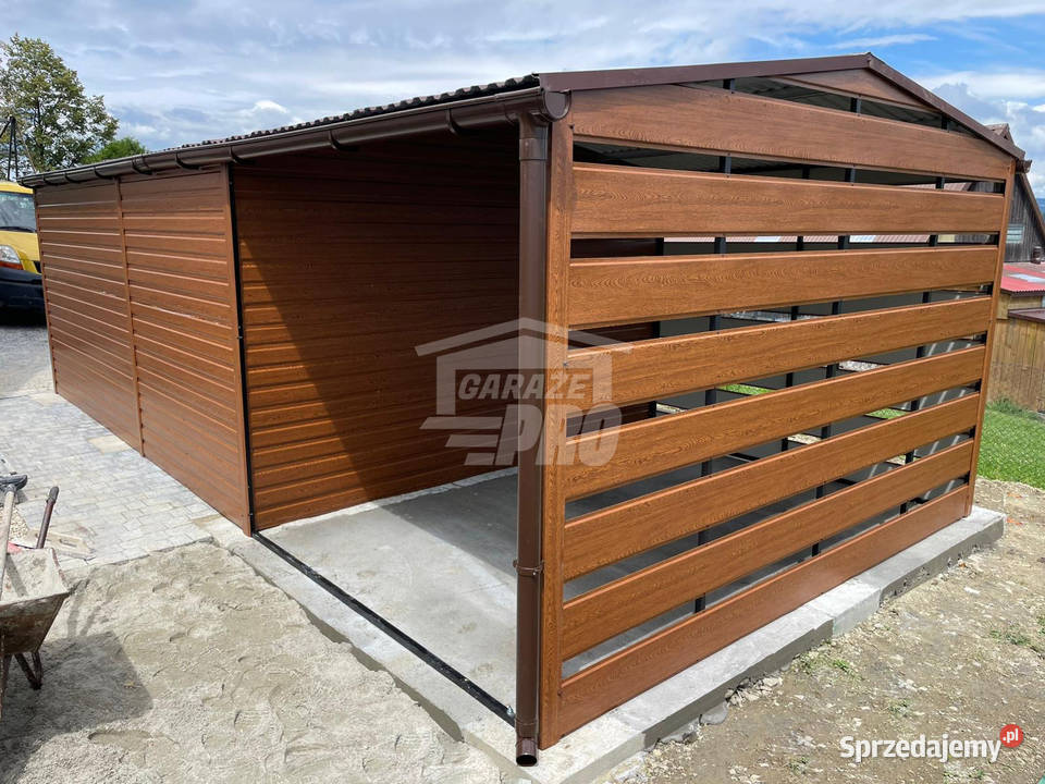 Garaż blaszany 35x45 wiata 35x2m Brama okno Garaże i miejsca postojowe Jelenia Góra
