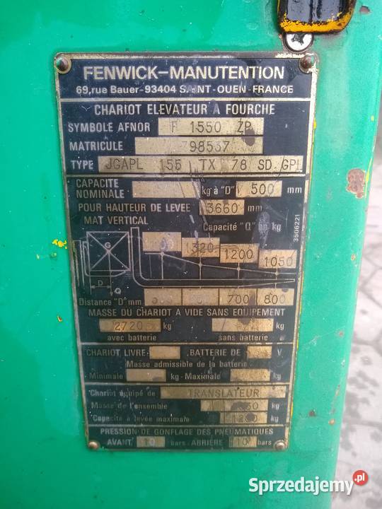 Wózek widłowy triplex diesel rak Linde GPW diesel Kobylin