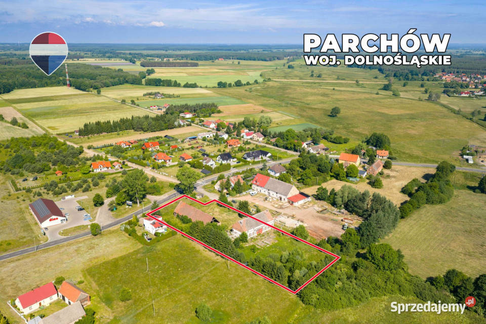 Dwa budynki magazynowoprodukcyjne działka 6496 m Sprzedaż Parchów