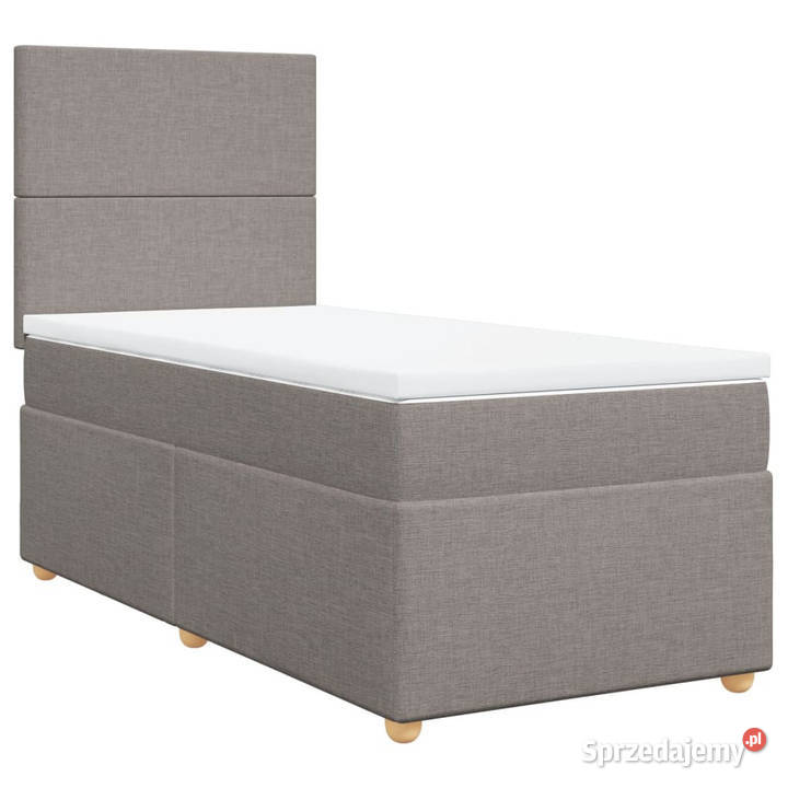 Łóżko kontynentalne z materacem taupe tkanina 150cm Warszawa sprzedam