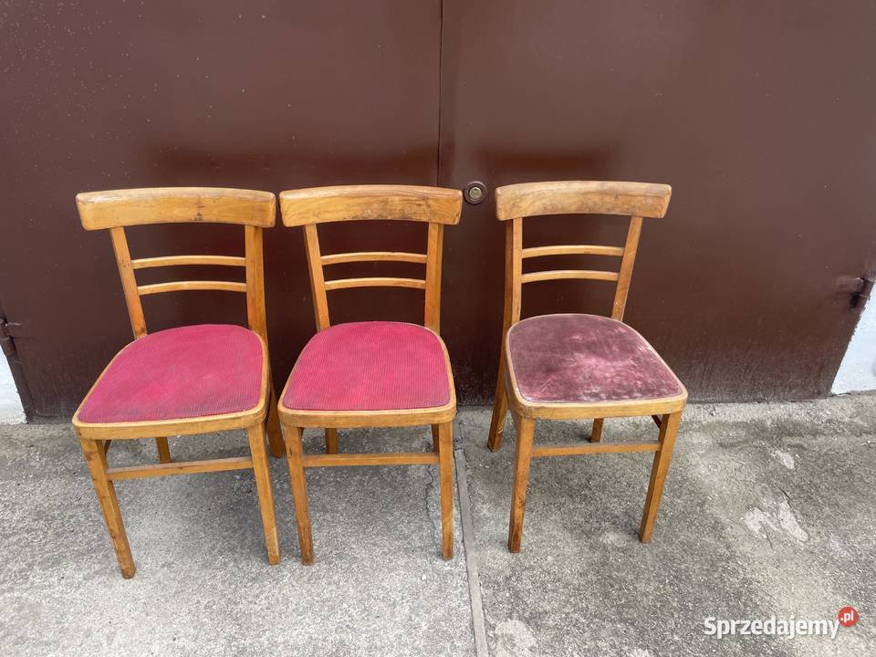krzesło drewniane PRL Pruszcz Gdański sprzedam