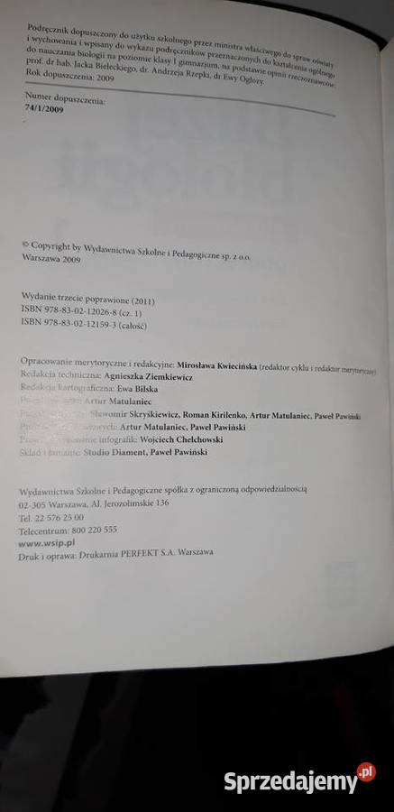 Bliżej biologii 1 podręczniki kolekcjonerskie mazowieckie Warszawa