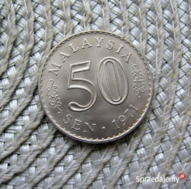 Malezja 50 Sen 1971r Numizmatyka Antyki, Sztuka, Kolekcje Kalisz sprzedam