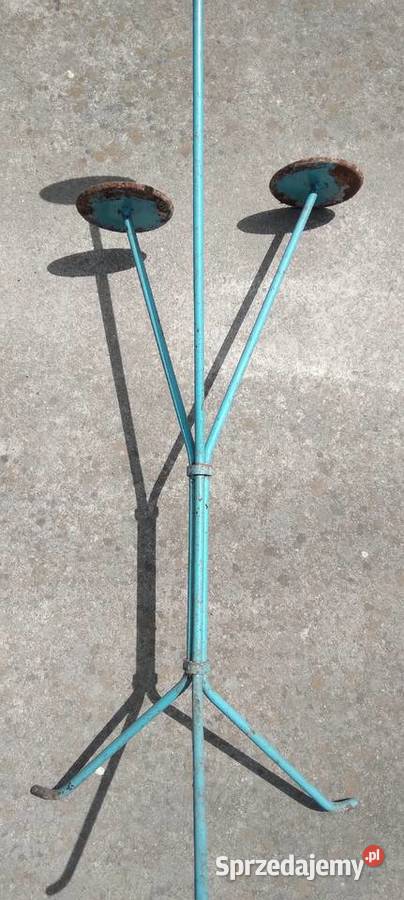 Kwietnik stojak metalowy vintage PRL Koło