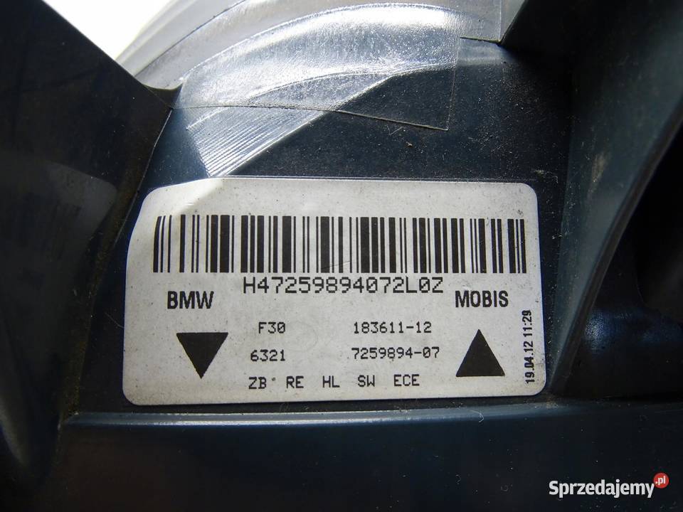 LAMPA PRAWY TYŁ PRAWA TYLNA W BŁOTNIK LED BMW