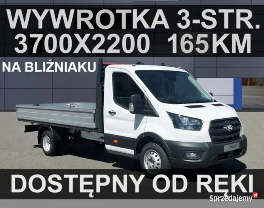 Ford Transit Wywrotka 3str Na bliźniaku 165 3700 bluetooth Szczecinek