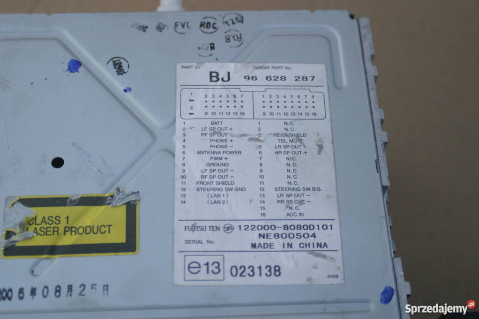 CHEVROLET EPICA RADIO CD AUX 96628287 Bieleń