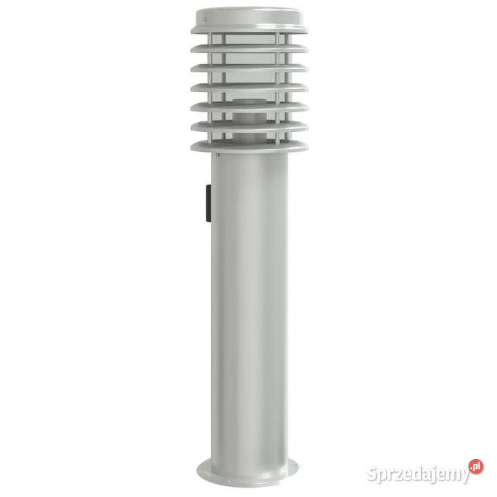 Lampa ogrodowa na słupku z gniazdkiem srebrna 60 Warszawa