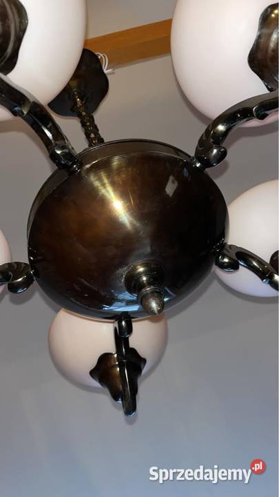 Żyrandol Podsufitowy Mosiężny 5 ramion z Gdańsk