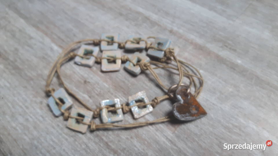 Naszyjnik ceramiczny ręcznie wykonany sprzedam