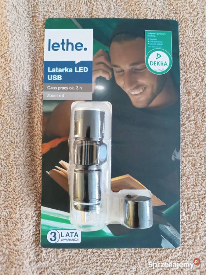 Latarka akumulatorowa led USB Lethe Zoom x 4