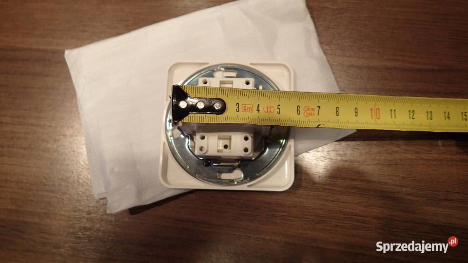 Wyłącznik jednobiegunowy z podświetleniem Biały Sosnowiec