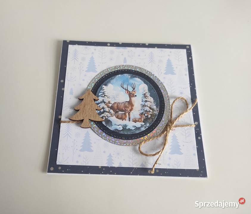 Kartka ręcznie robiona świąteczna Boże