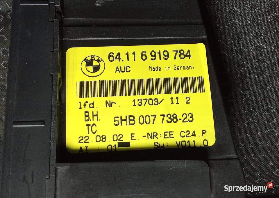 Panel klimatyzacji BMW E46 lift 6919784 Czujniki i sterowniki klimatyzacji