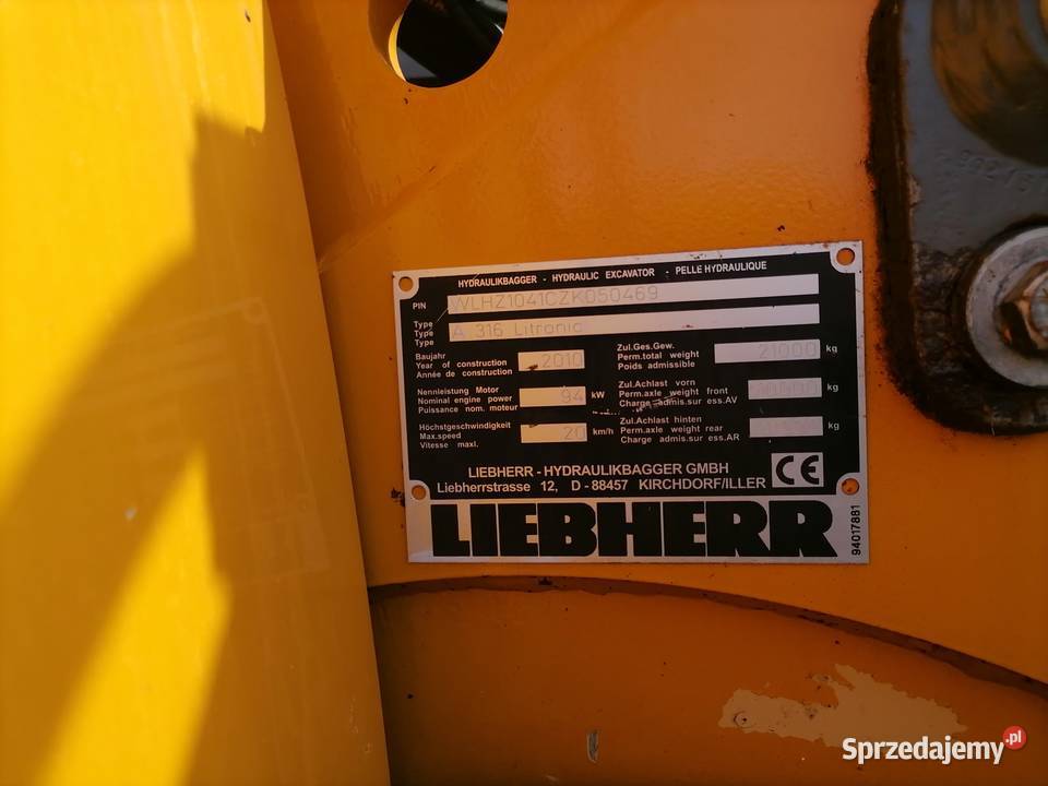 koparka liebherr 316 przeladunkowa wyburzeniowa Ramię wyburzeniowe Kamienna Góra sprzedam