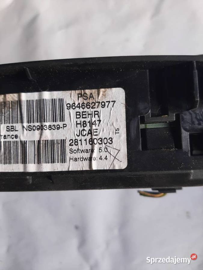 Peugeot 307 panel nawiewu klimatyzacji Ksawerów