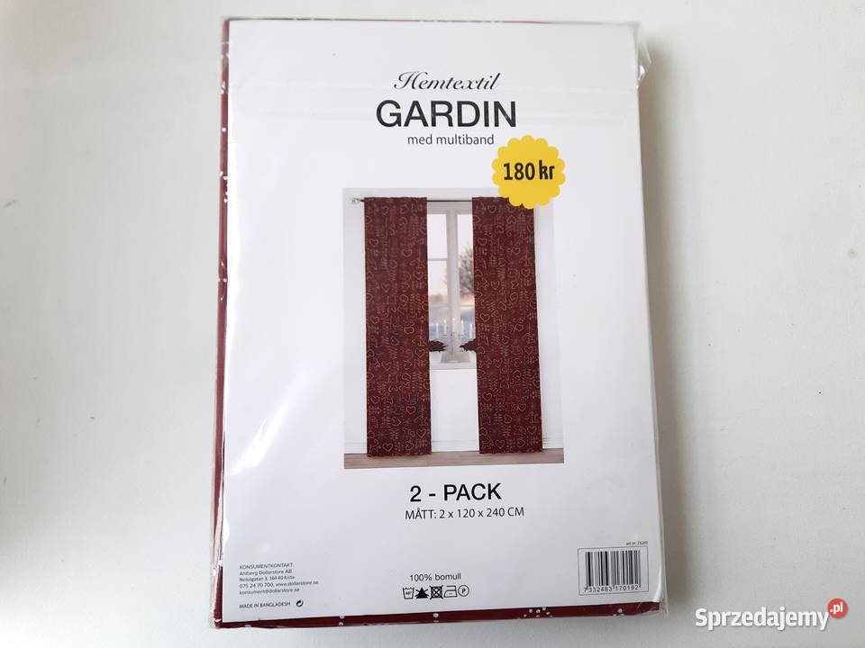 Firanka świąteczna 2 sztuki NOWE 120 x 240 Łódź