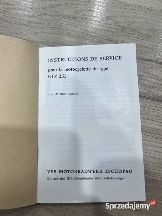 Instrukcja mz etz 251 org DDR export Pozostałe Części i akcesoria motocyklowe sprzedam