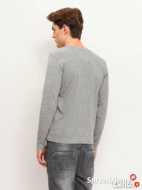 Szary tshirt męski z długim rękawem Troll małopolskie