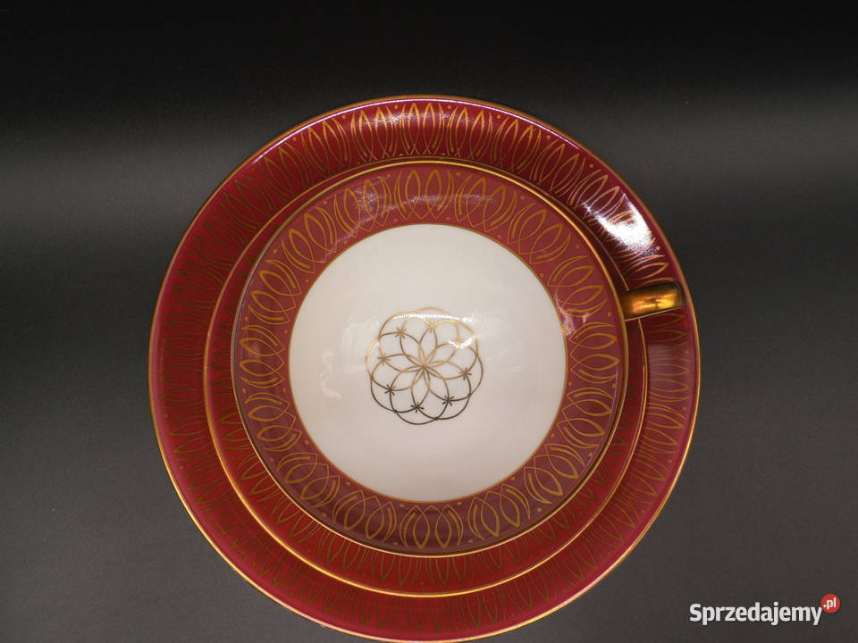 Zestaw śniadaniowy trio z porcelany wielkopolskie Raszków